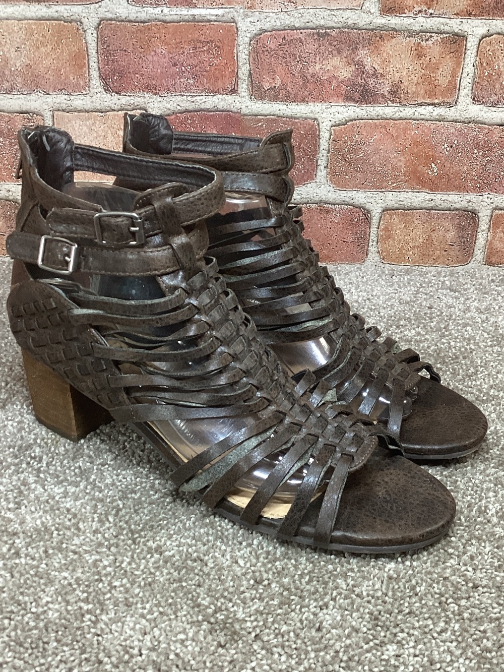Womens Gladiator sandals Brown Boutique by Corkys size 10